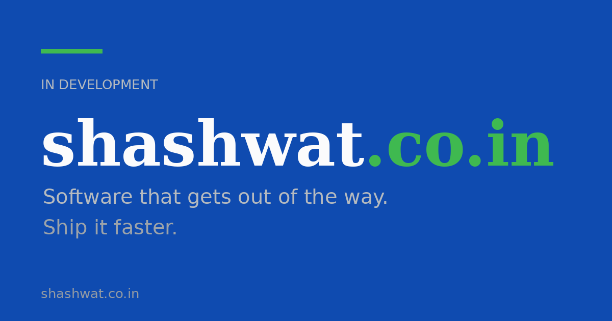 Link preview image for shashwat.co.in